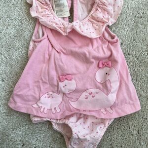 First Impressions Pink Diaper Cover with Ruffled Trim